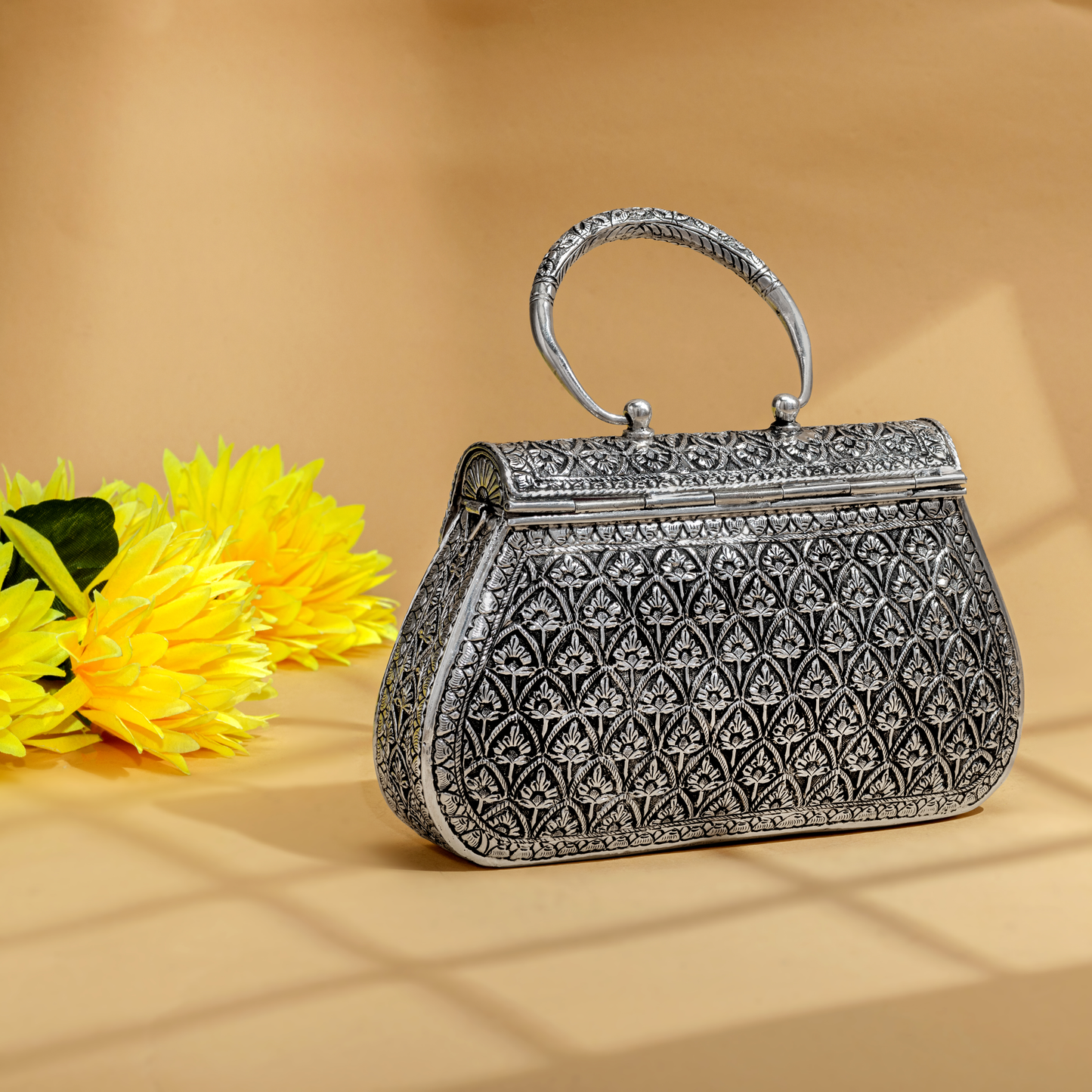 Elegant Antique Silver Purse