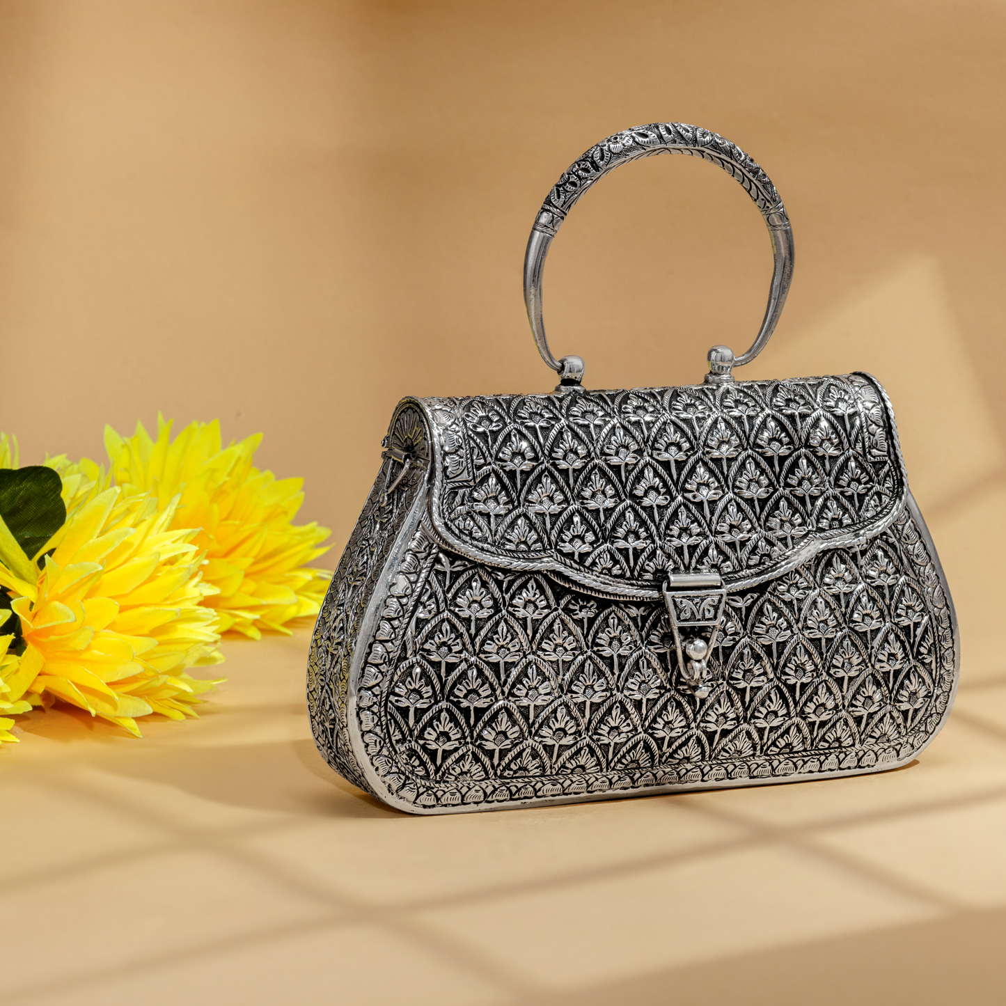 Elegant Antique Silver Purse