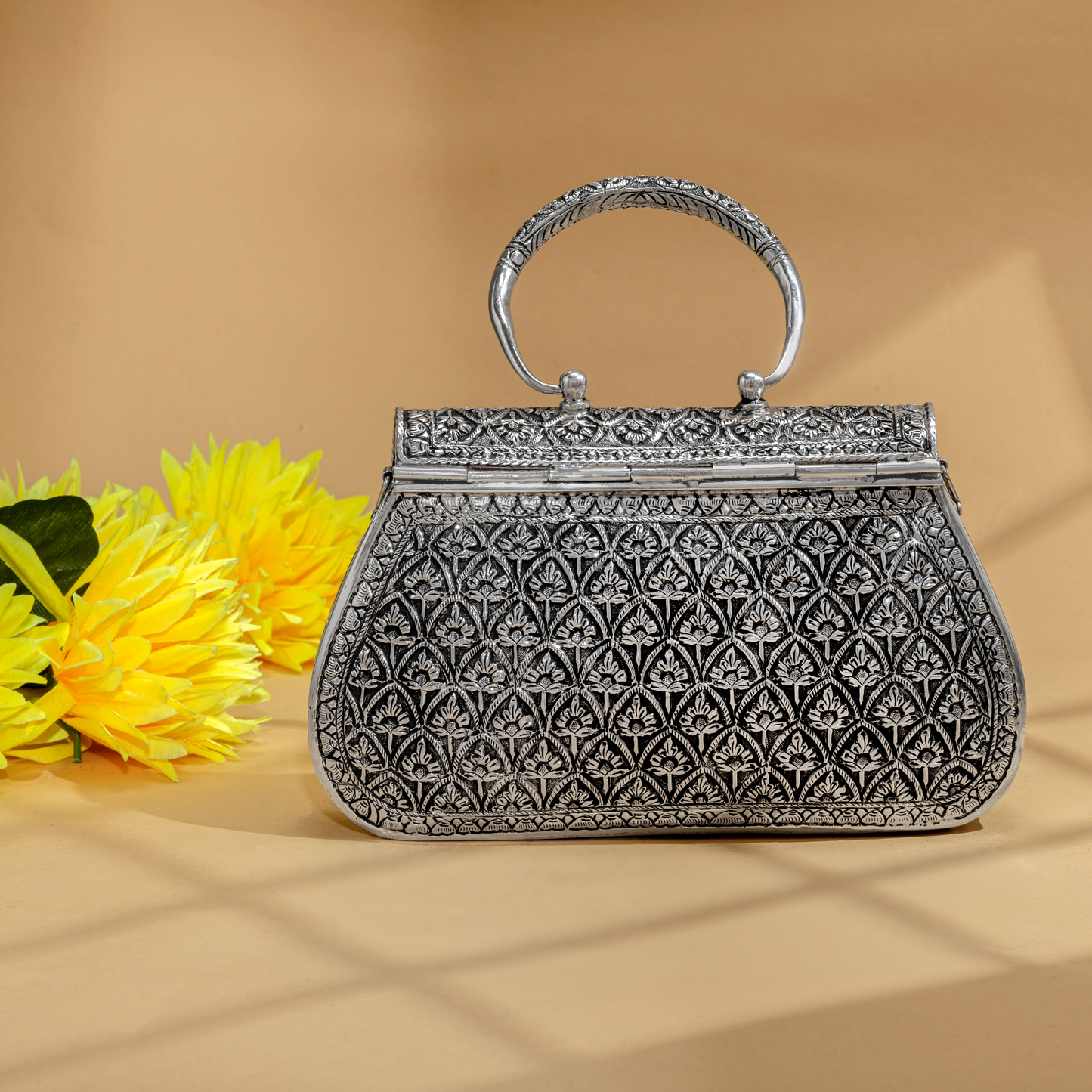 Elegant Antique Silver Purse