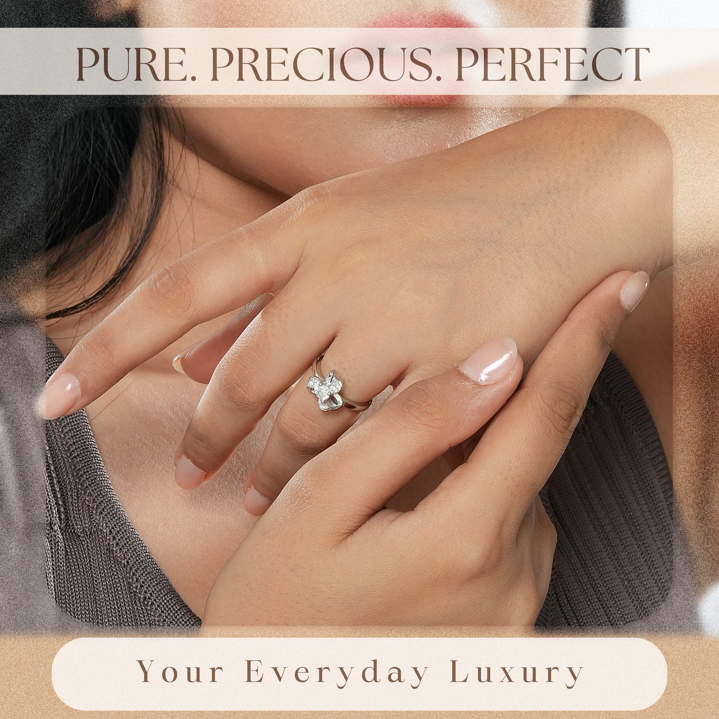 CZ Floral Bloom Ring in 925 Sterling Silver