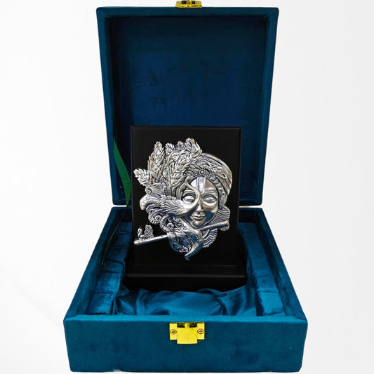 Silver Krishna Playing Flute