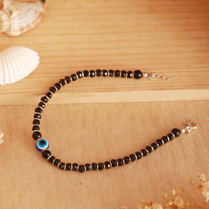 925 Black Beaded Sterling Silver Bracelet