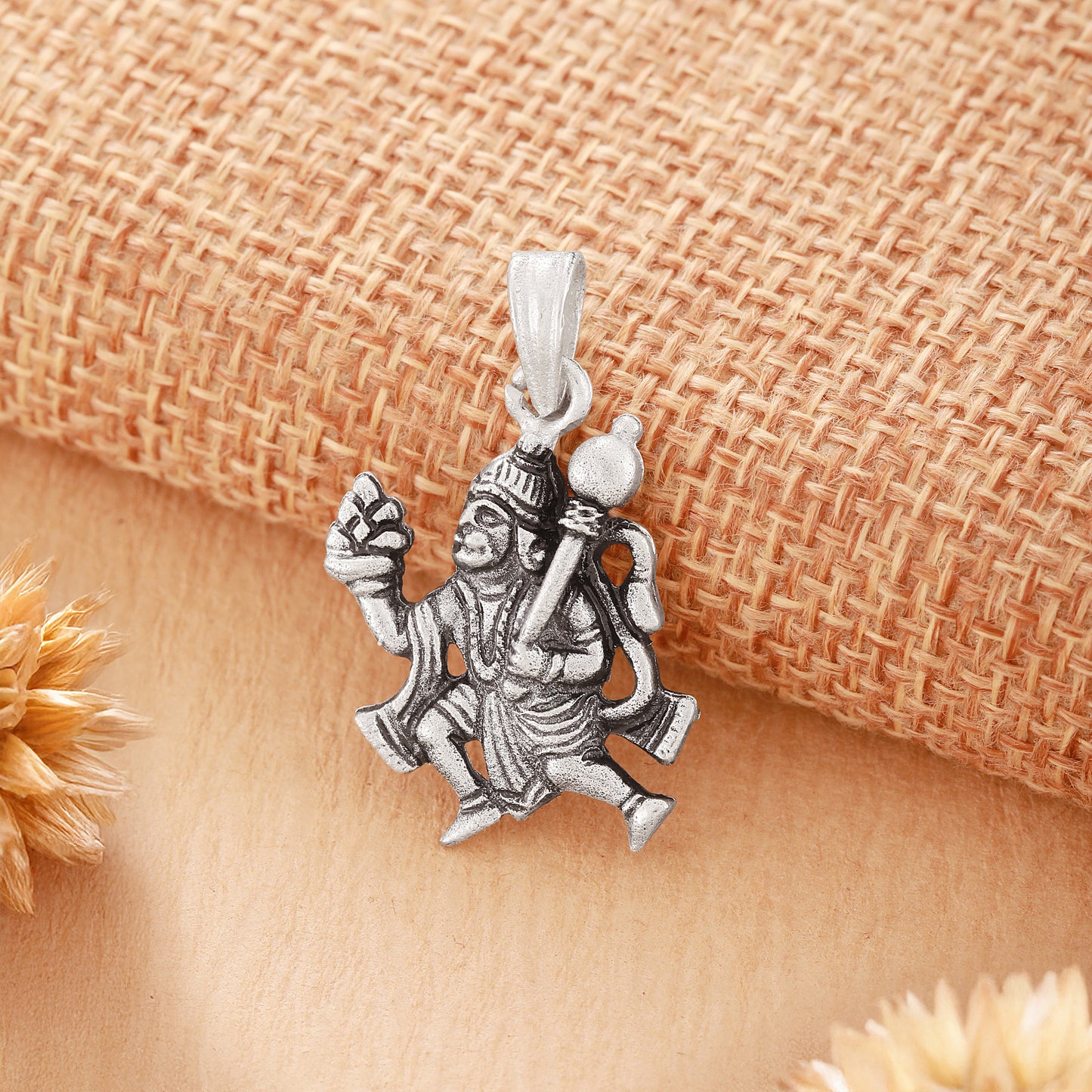 925 Sterling Silver Hanuman ji Pendant