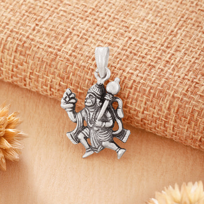 925 Sterling Silver Hanuman ji Pendant
