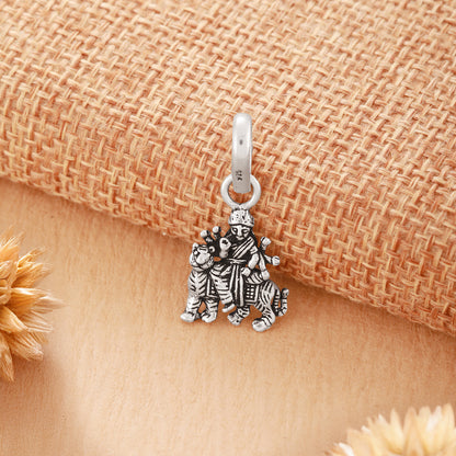925 Sterling Silver Maa Durga Pendant