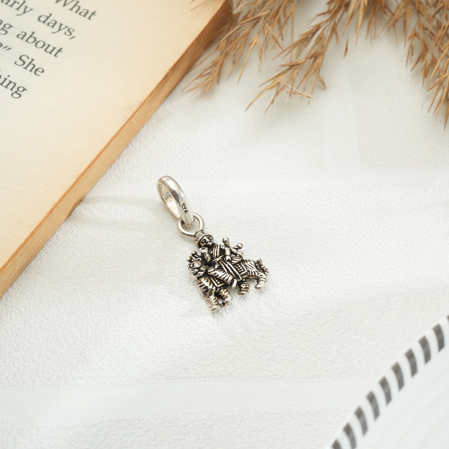 925 Sterling Silver Maa Durga Pendant