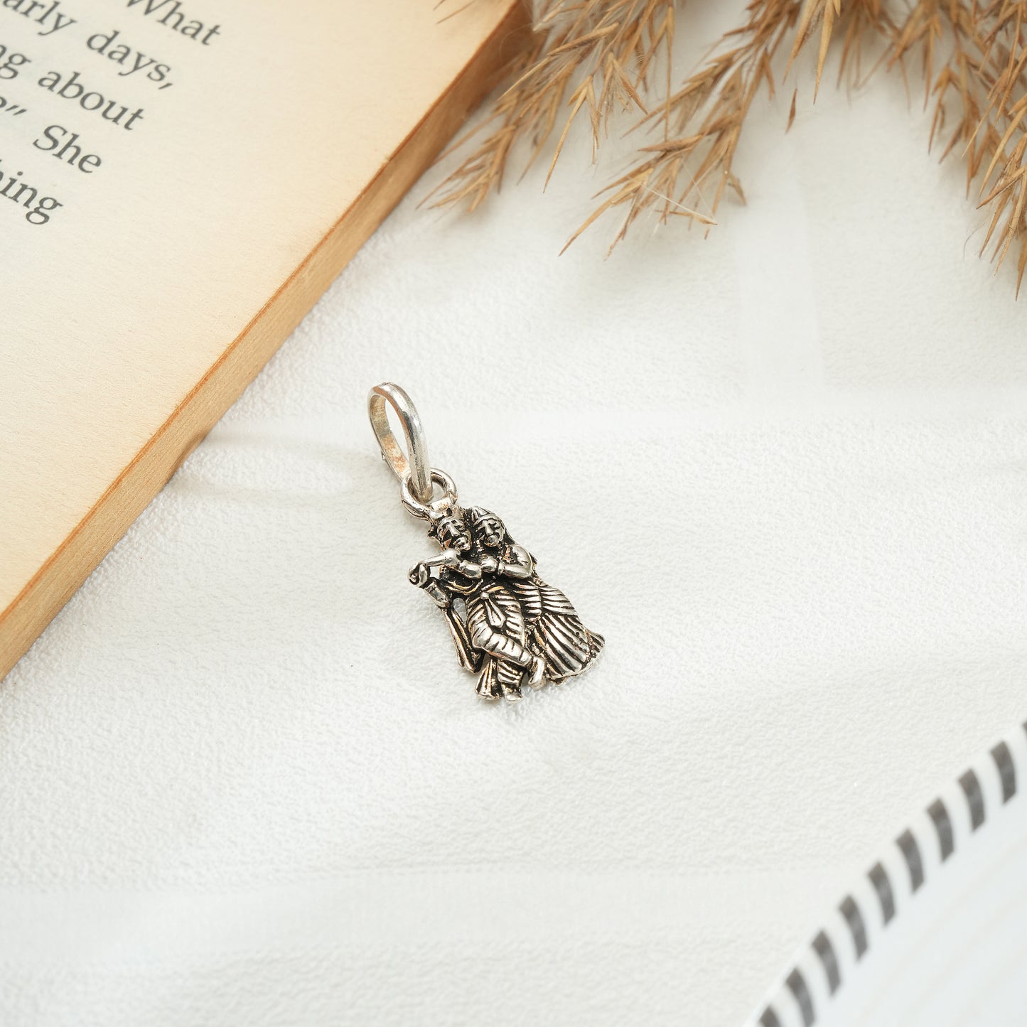 925 Sterling Silver Radha Krishna Pendant