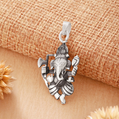 925 Silver Ganesh ji Pendant
