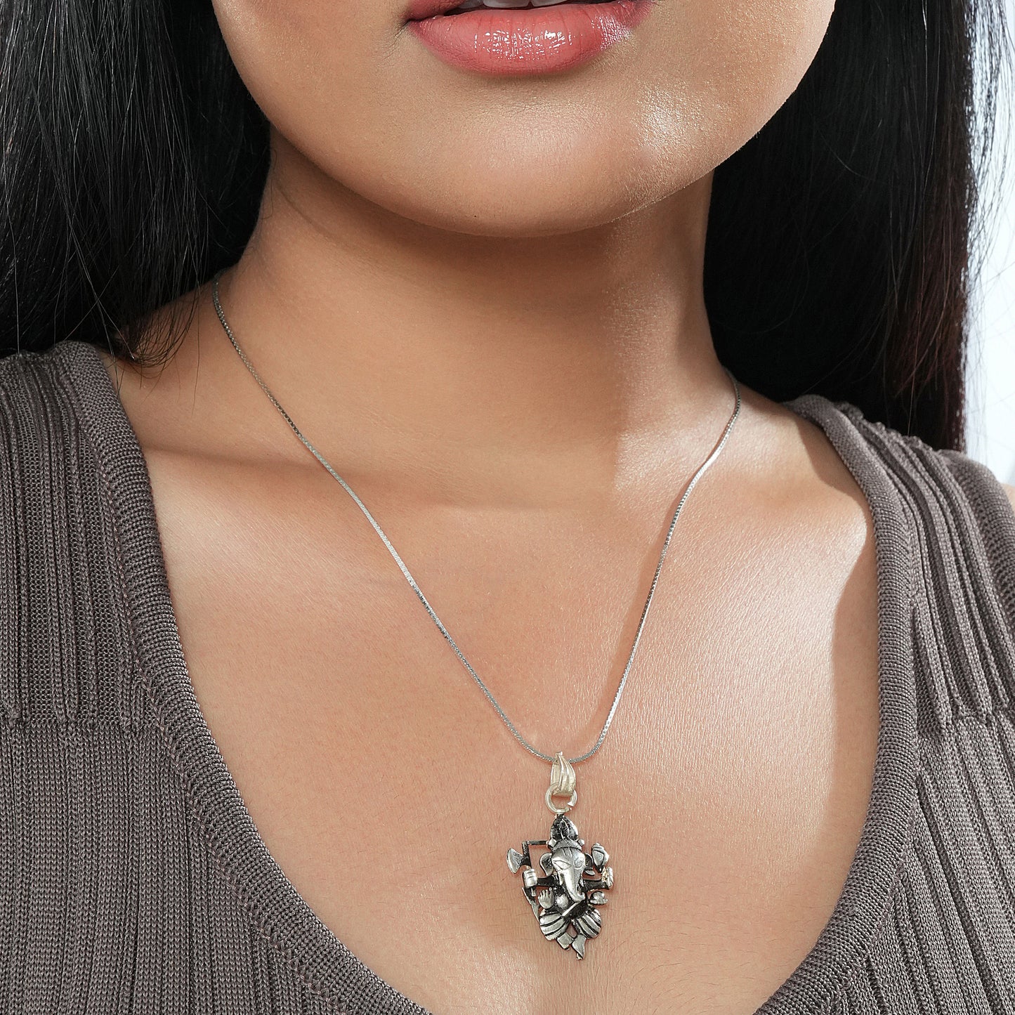 925 Silver Ganesh ji Pendant