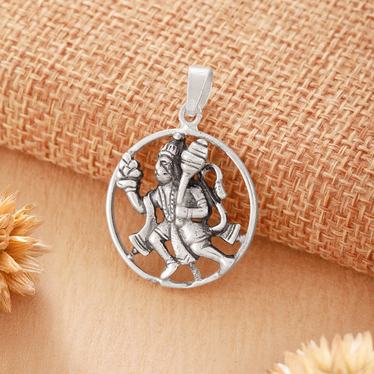 925 Silver Bajrangbali Pendant