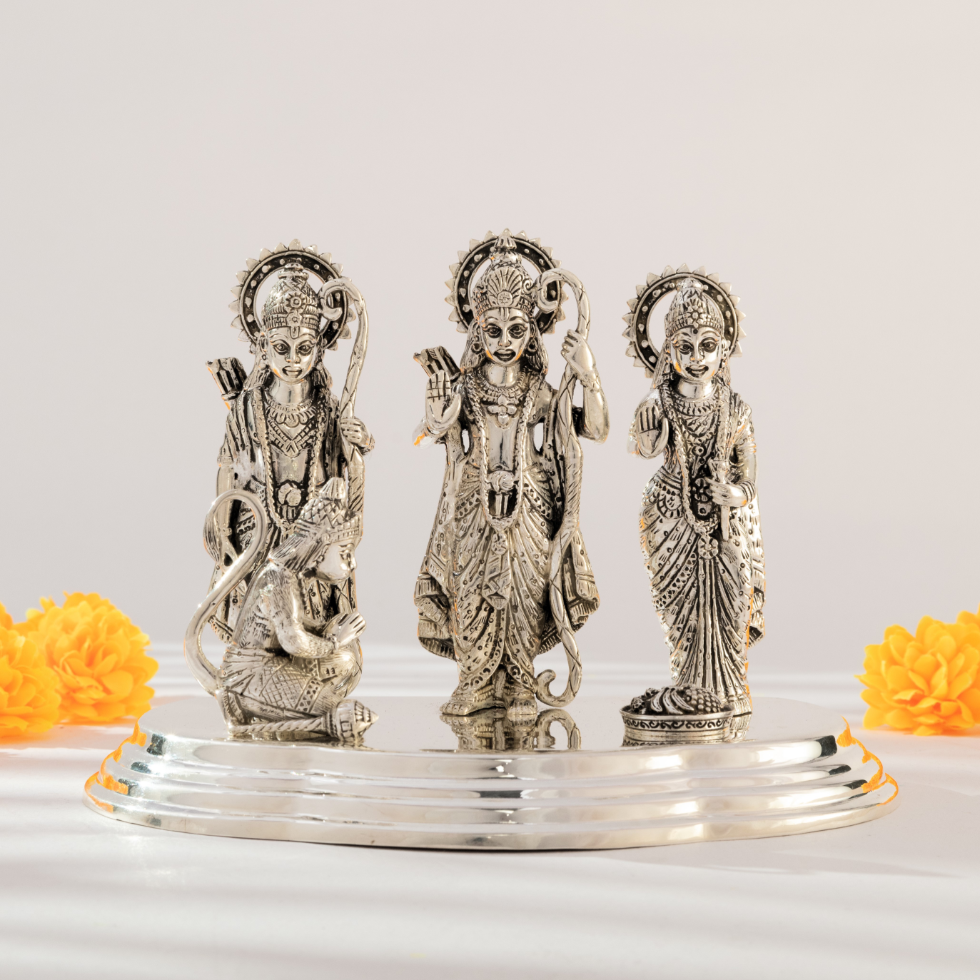 Exquisite Ram Darbar with Antique Silver Finish