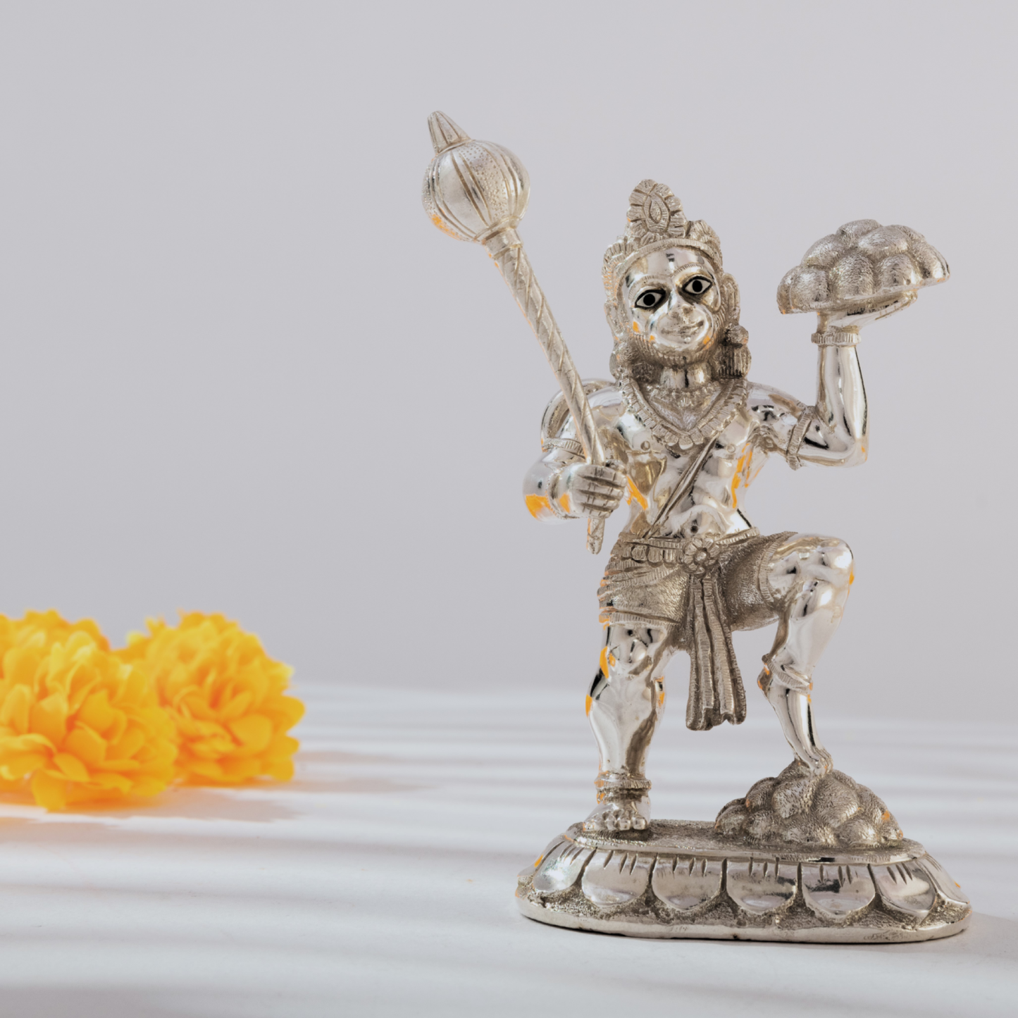 Divine Lord Hanuman in Pure Silver