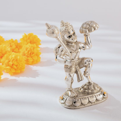 Divine Lord Hanuman in Pure Silver