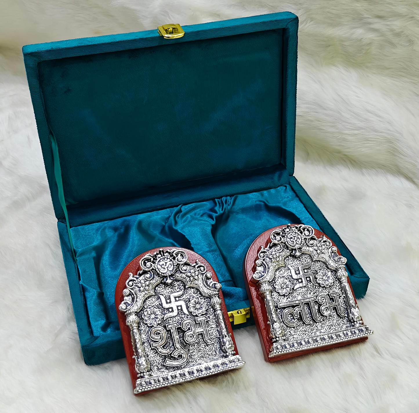 Silver Shubh Labh Decorative Set – Vastu & Festive Gift