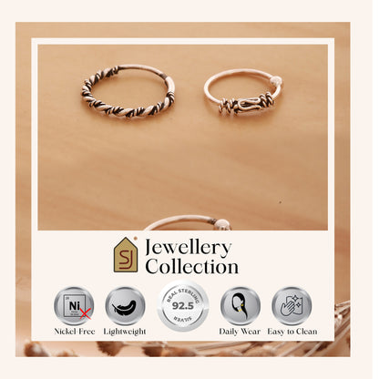 925 Sterling Silver Nosering - Set of 3