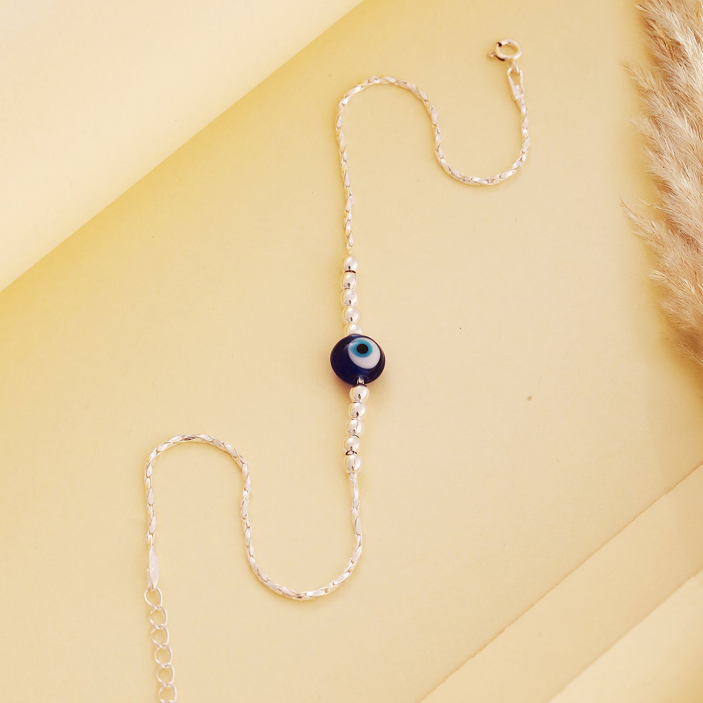 925 Silver Evil Eye Anklet