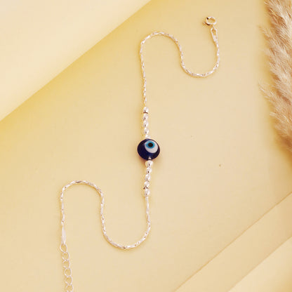 925 Silver Evil Eye Anklet