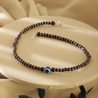 925 Silver Classic Evil Eye Anklet