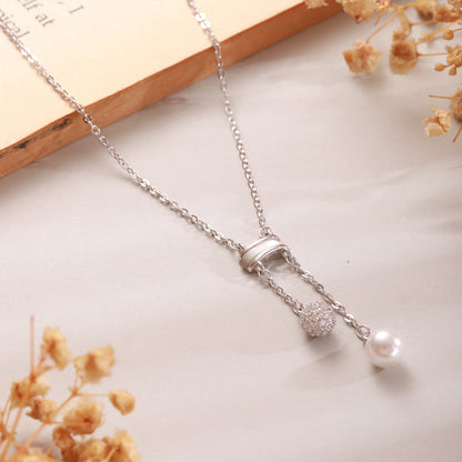 Pearl Locket & Chain in 925 Silver