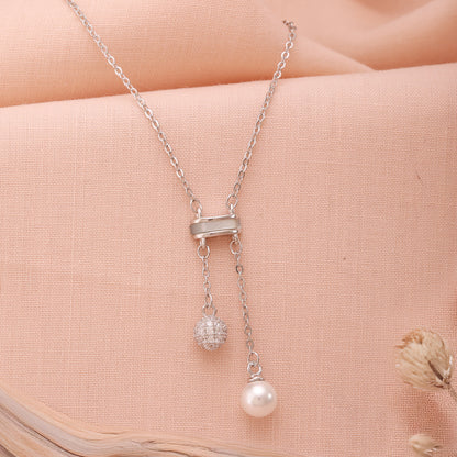 Pearl Locket & Chain in 925 Silver