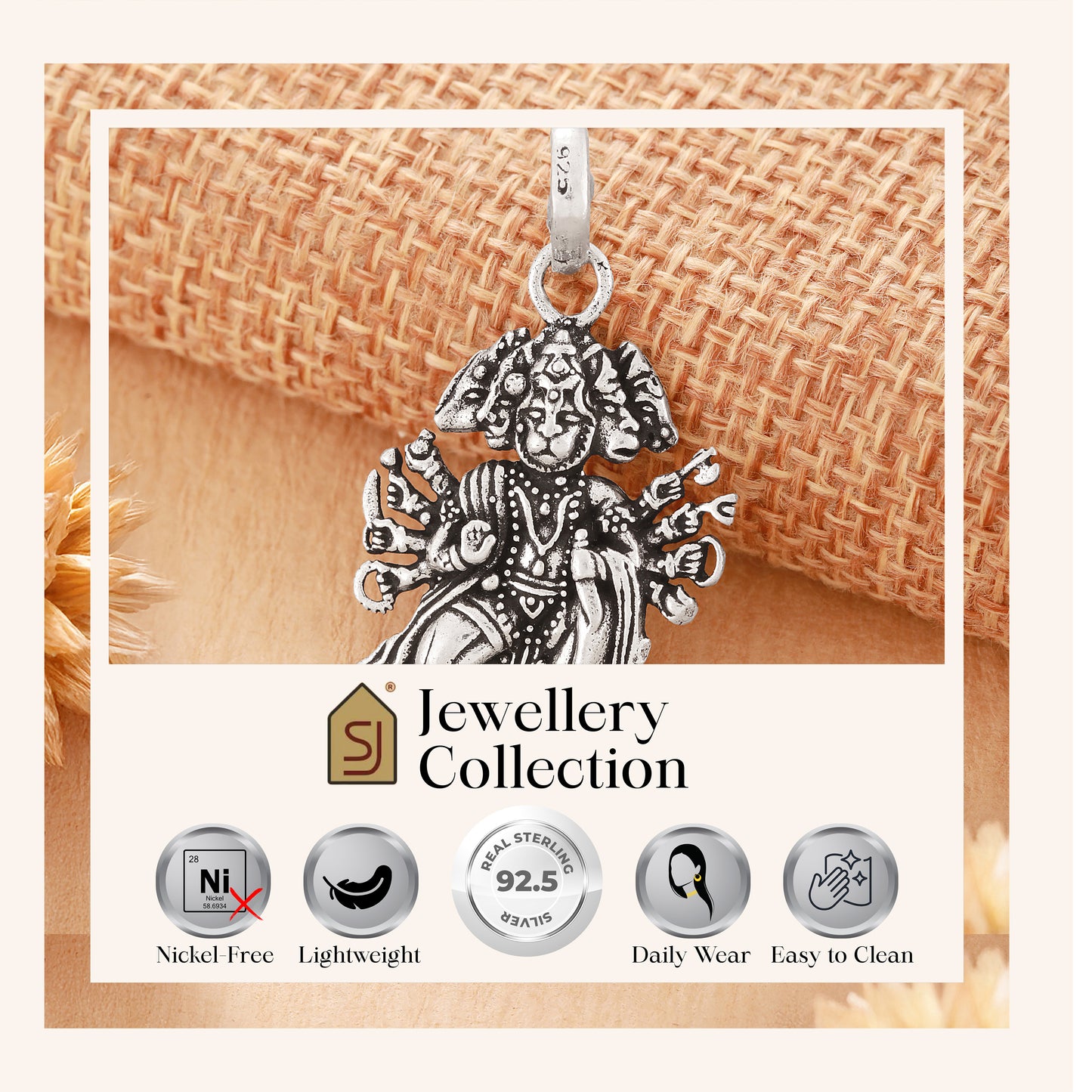 Sterling Silver Panchmukhi Hanuman Locket