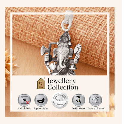 925 Silver Ganesh ji Pendant