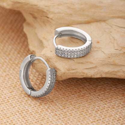 925 Sterling Silver Bali with CZ stones