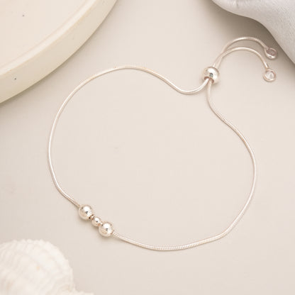 925 Sterling Silver Beaded Bracelet