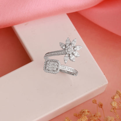 925 Sterling Silver Flower Ring