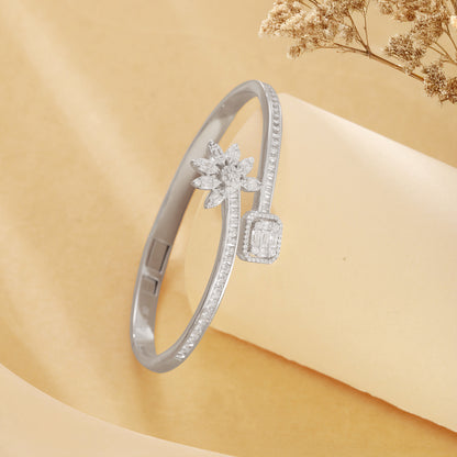925 Sterling Silver Flower Bracelet