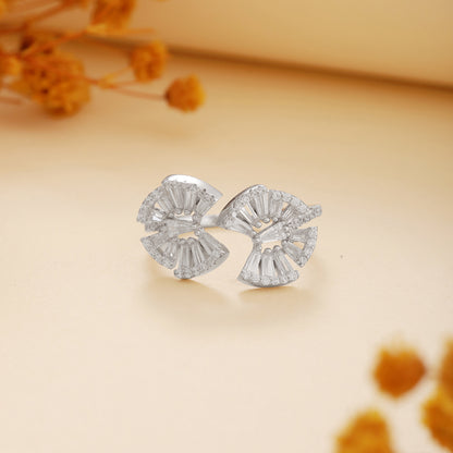 Sterling Silver CZ Bow Ring