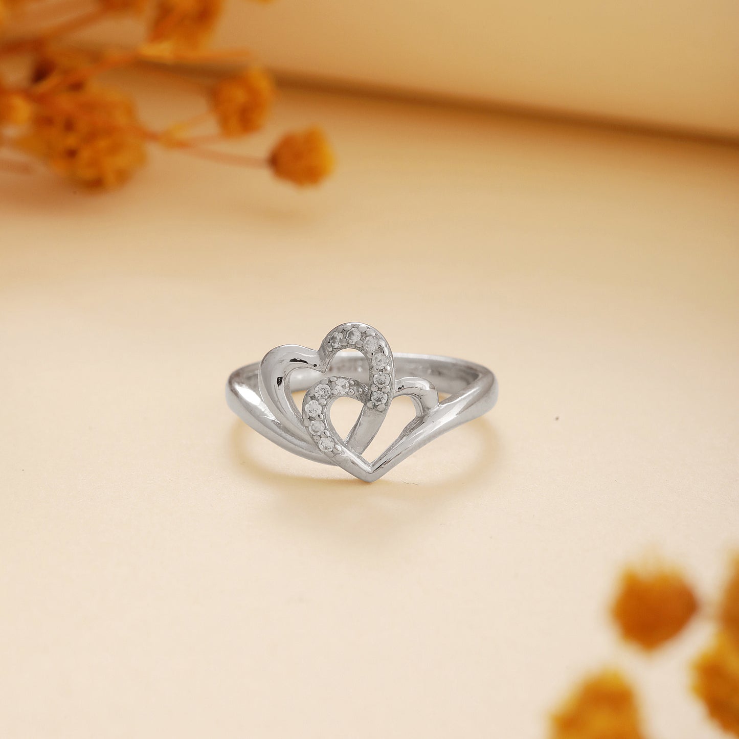 Entwined Hearts 925 Sterling Silver Ring