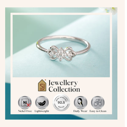 CZ Studded 925 Silver Ring