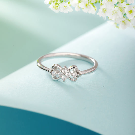 CZ Studded 925 Silver Ring