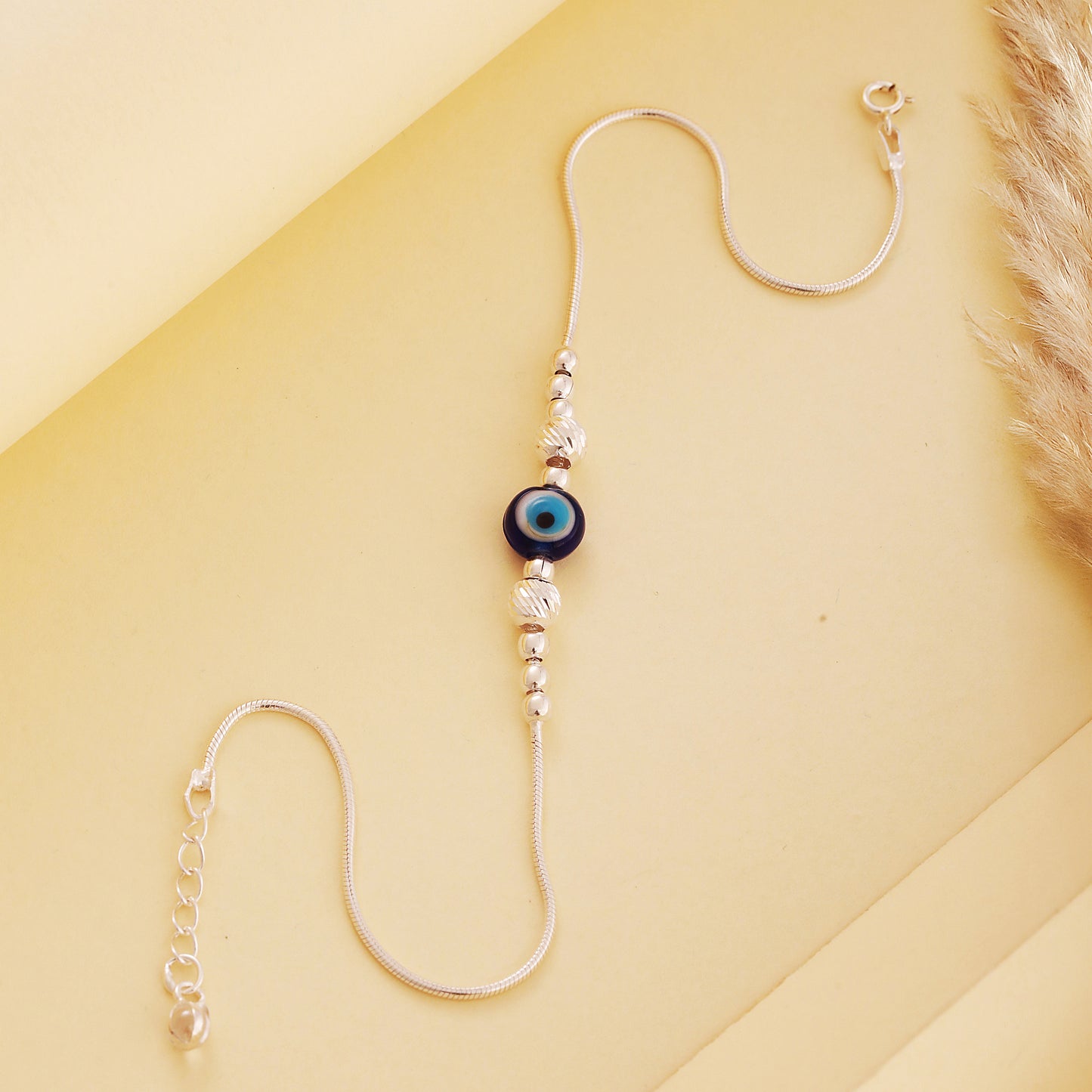 925 Silver Evil Eye Anklet