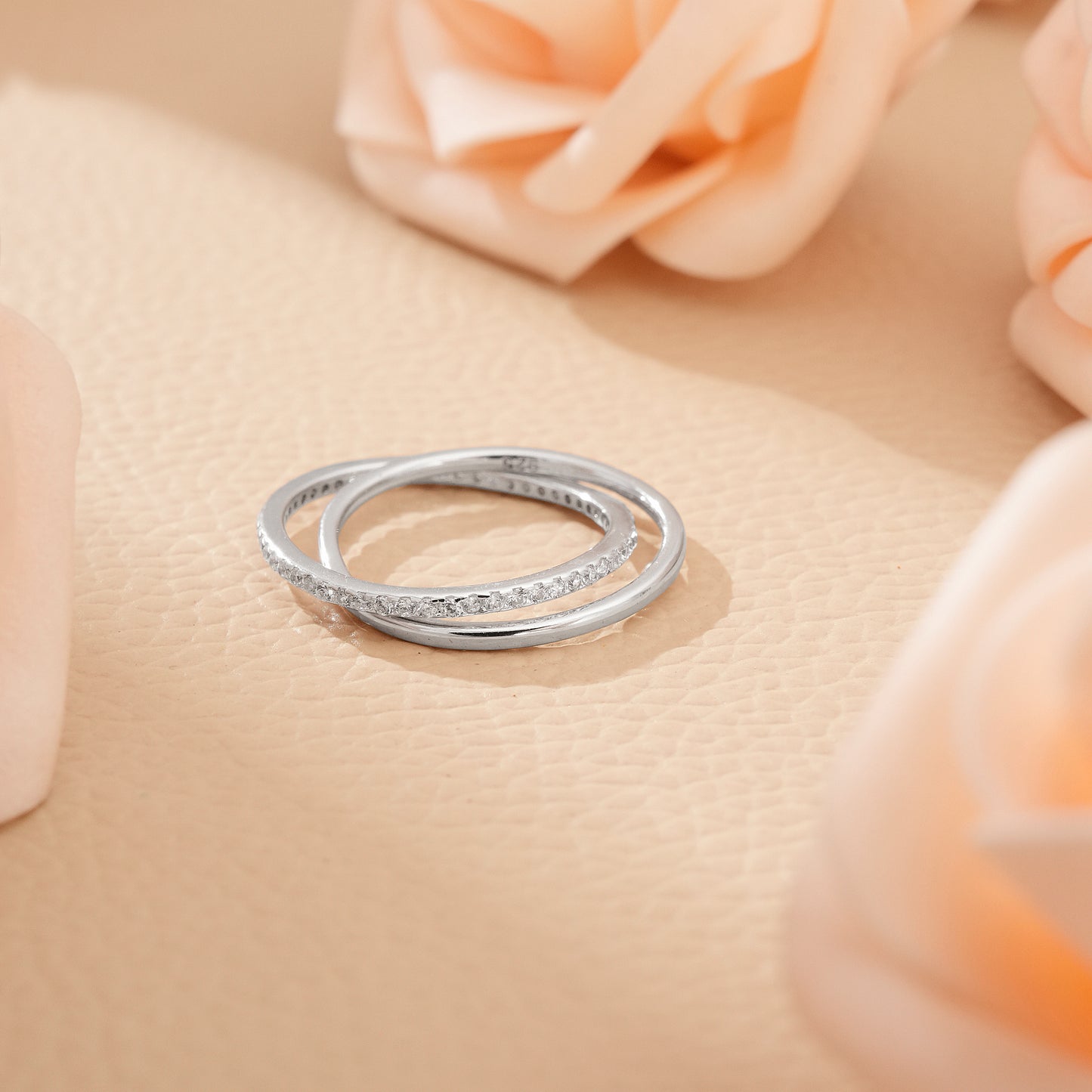 Infinity CZ Sterling Silver Ring