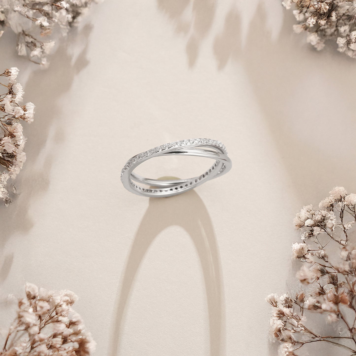 Infinity CZ Sterling Silver Ring