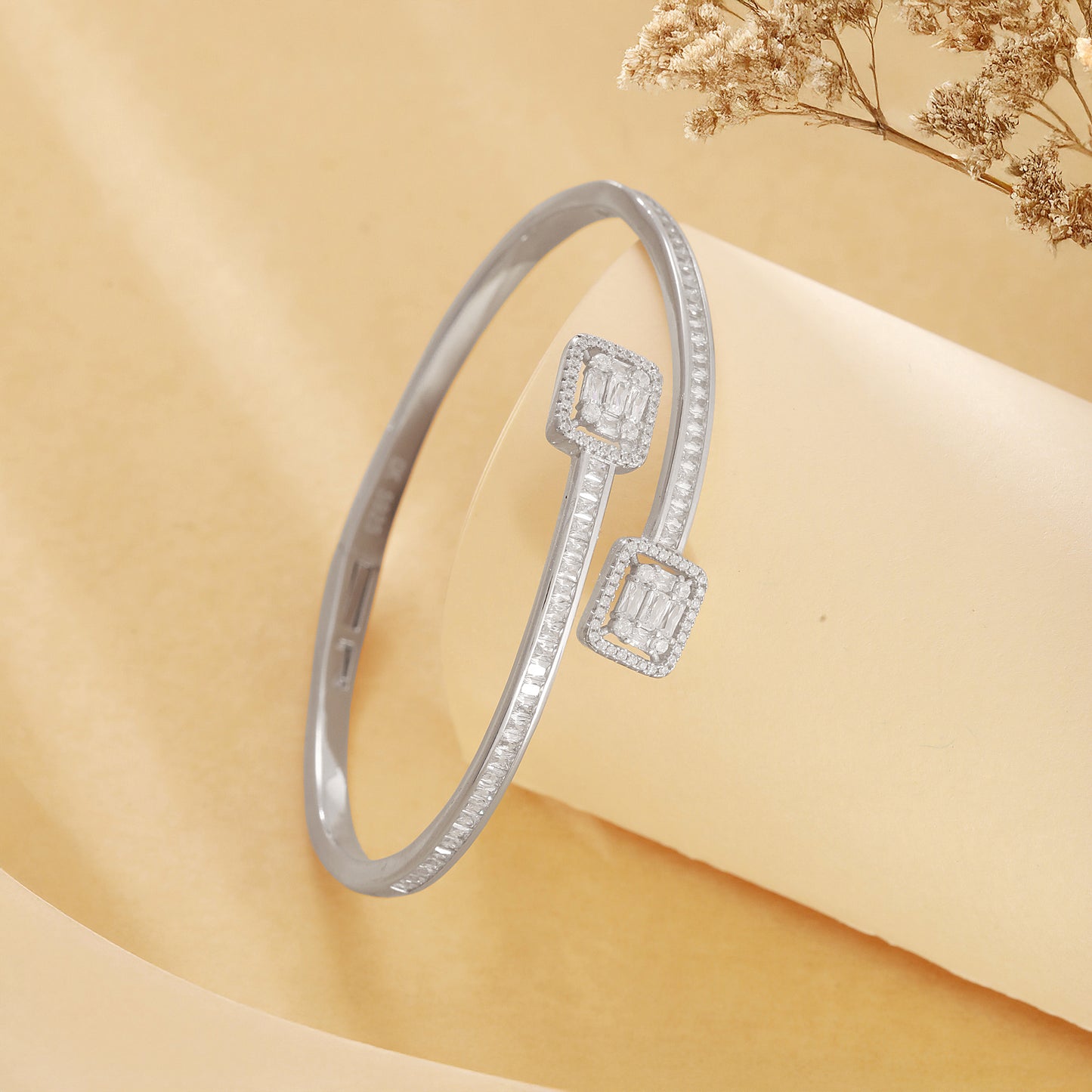 925 Silver Crystal Baguettes Bracelet