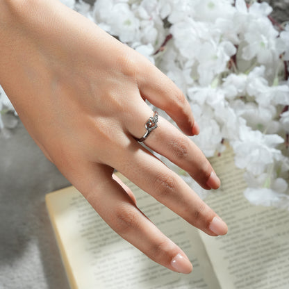 925 Silver Hearts and Butterflies Ring