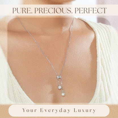 Pearl Locket & Chain in 925 Silver