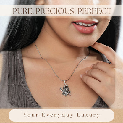 925 Sterling Silver Hanuman ji Pendant