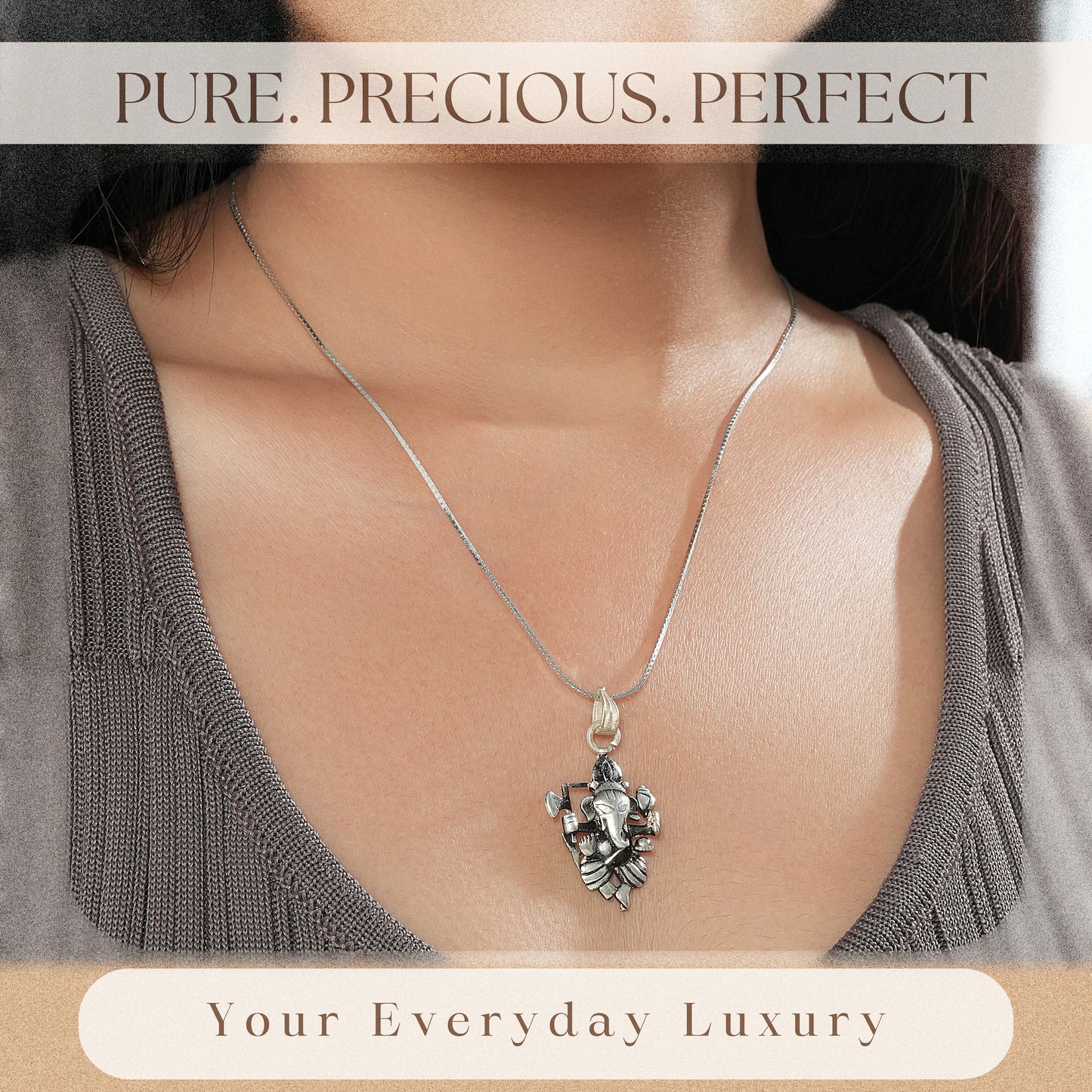 925 Silver Ganesh ji Pendant