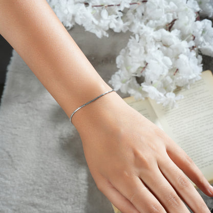 Textured Sterling Silver Bracelet