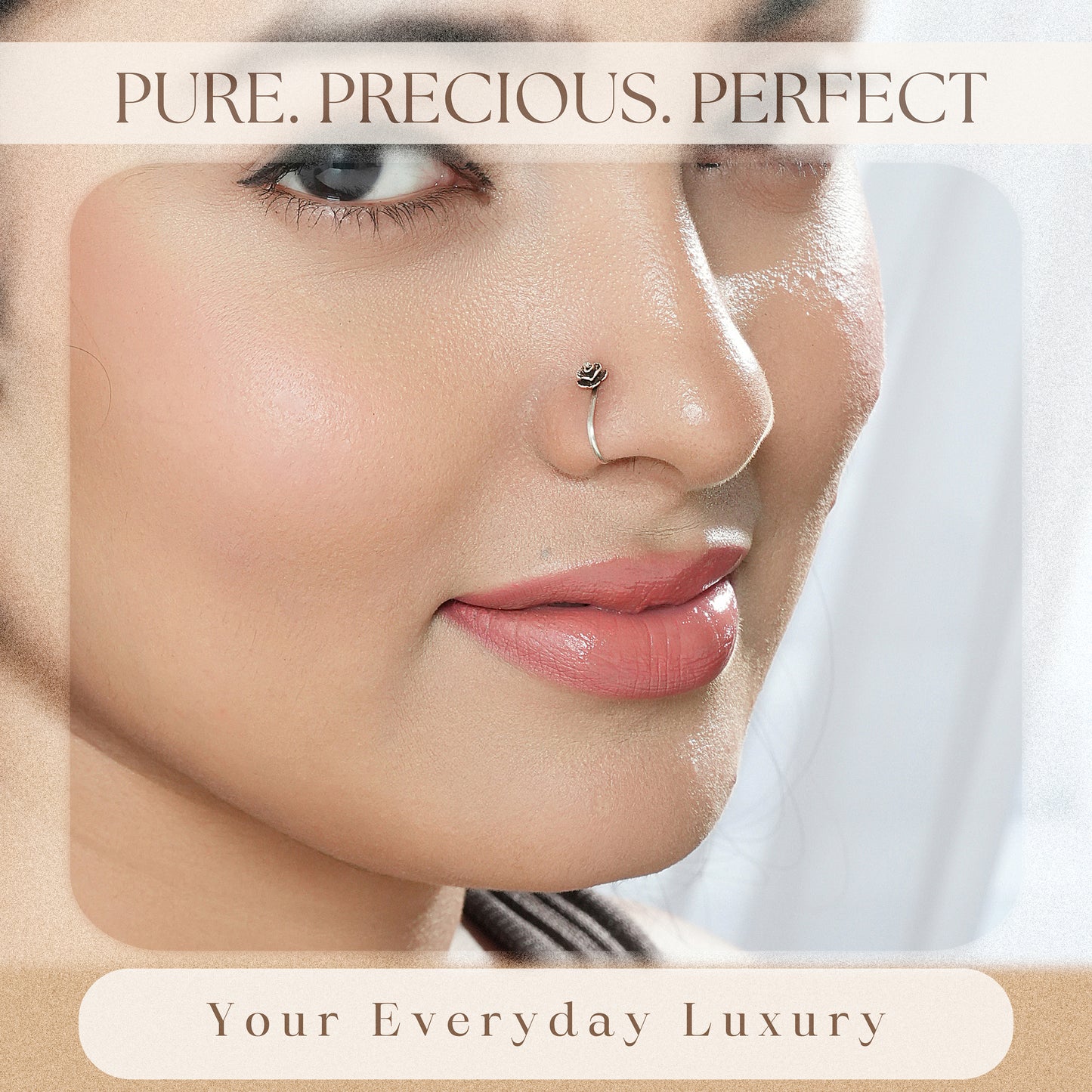 Sterling Silver Oxidised Clip-on Nose Ring - Set of 3