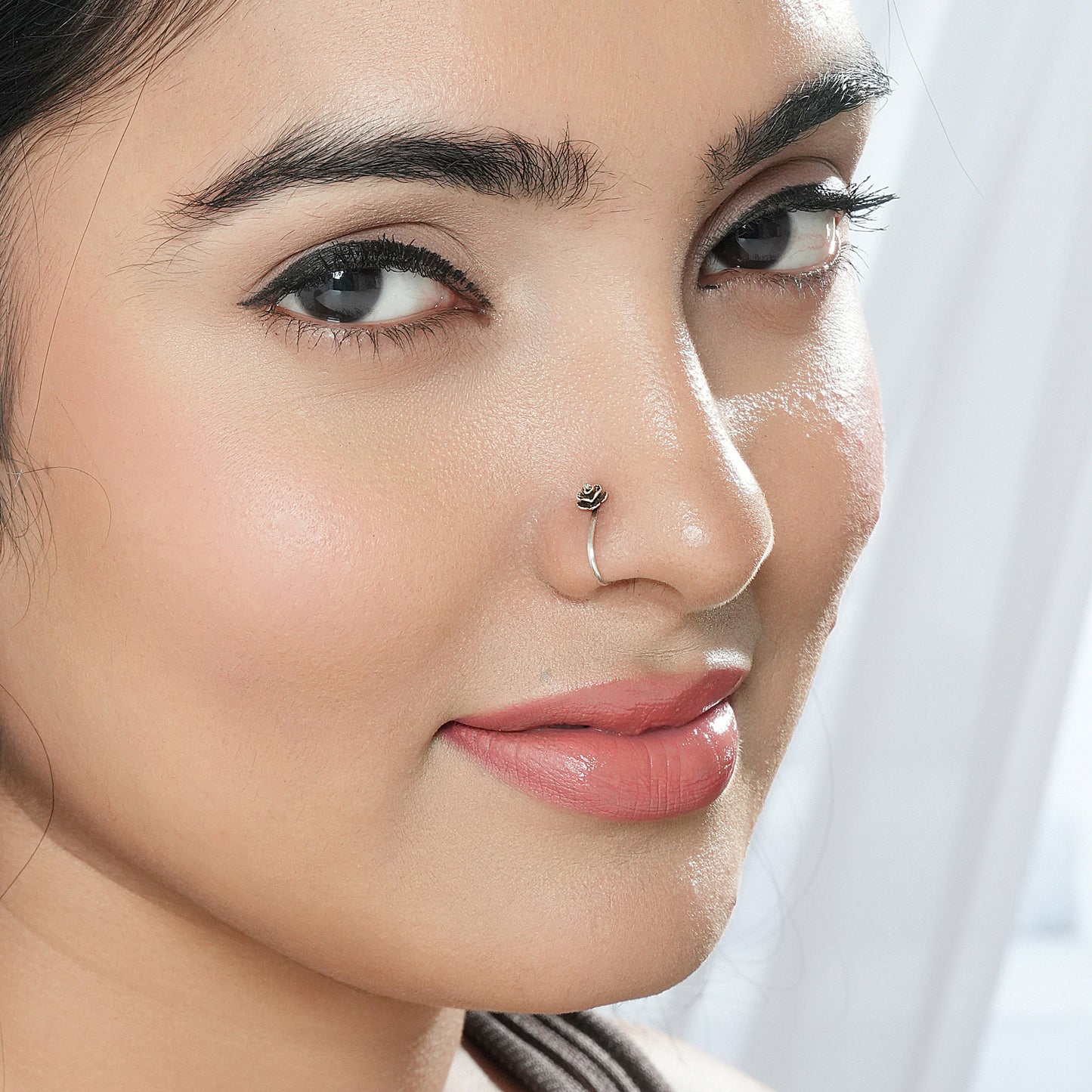 Sterling Silver Oxidised Clip-on Nose Ring - Set of 3