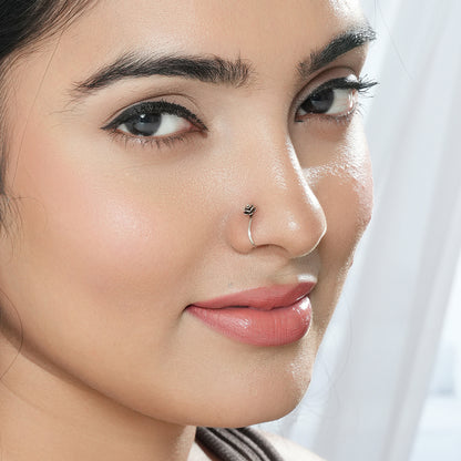 Sterling Silver Oxidised Clip-on Nose Ring - Set of 3