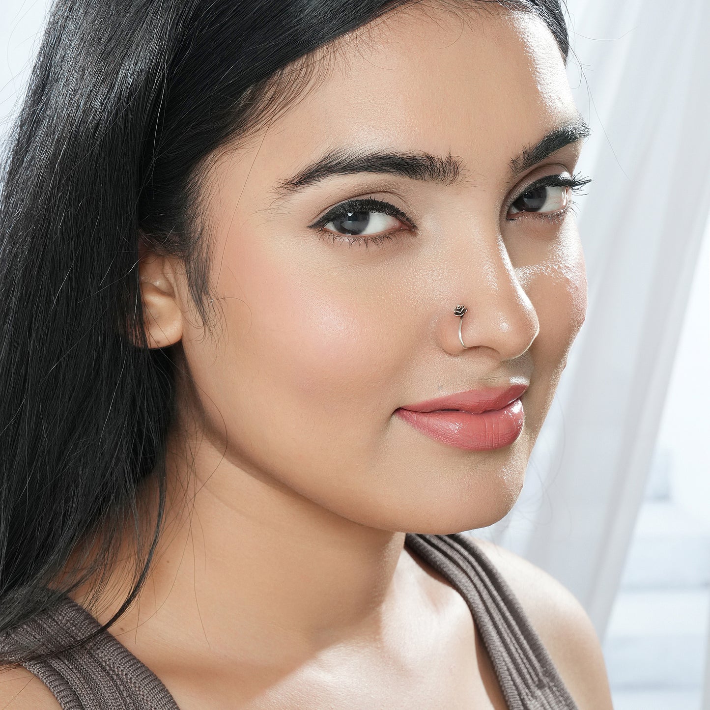 Sterling Silver Oxidised Clip-on Nose Ring - Set of 3