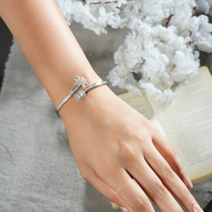 925 Sterling Silver Flower Bracelet
