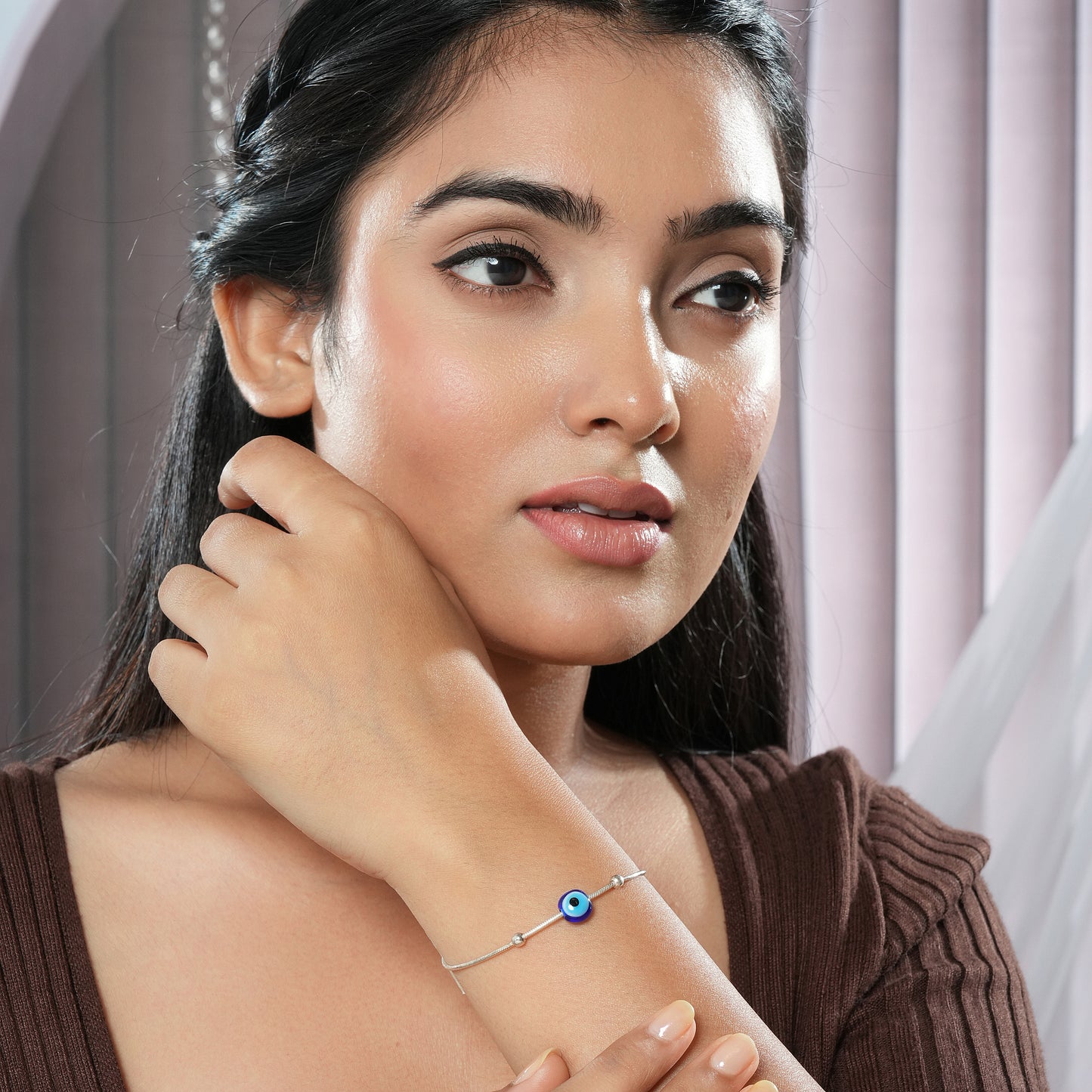 925 Sterling Silver Evil Eye Bracelet