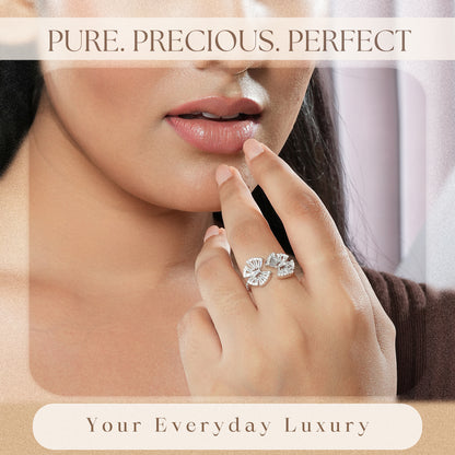 Sterling Silver CZ Bow Ring